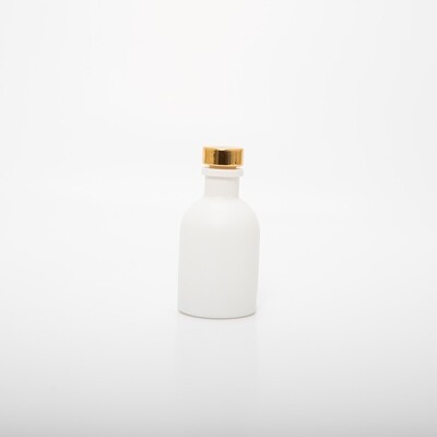 Luxe flesje wit met gouden dop- 50 ml