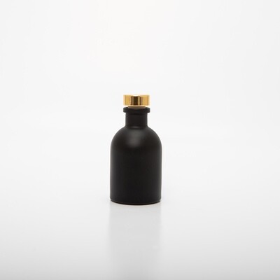 Luxe flesje zwart met gouden dop- 50 ml