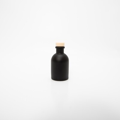 Luxe flesje zwart met naturel dop- 50 ml