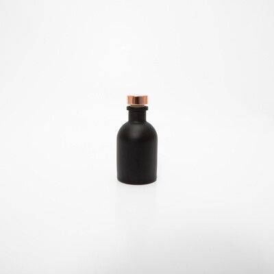 Luxe flesje zwart met rosé dop- 50 ml