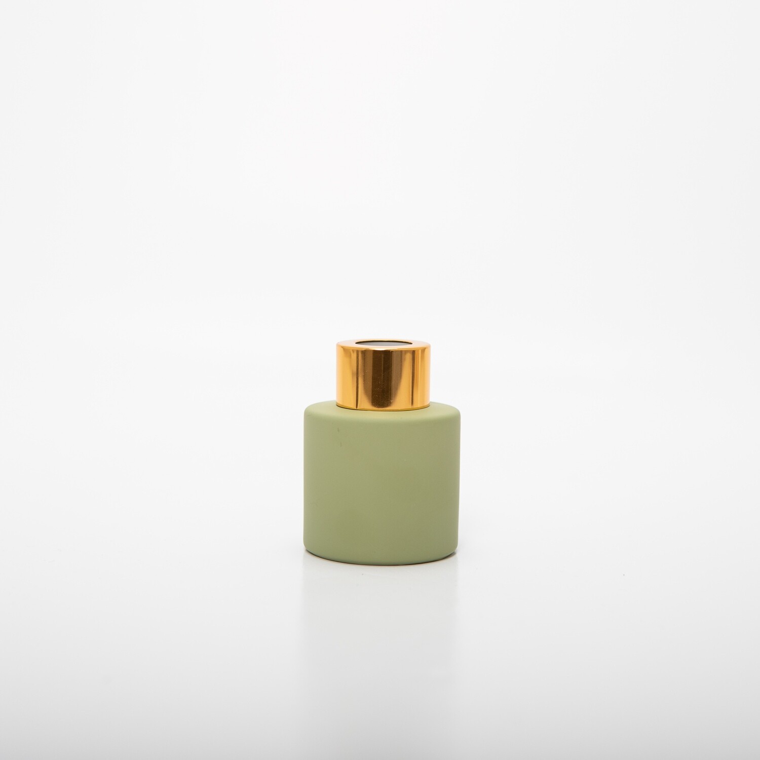 Parfumflesje zijdegroen met gouden schroefdop - 50 ml