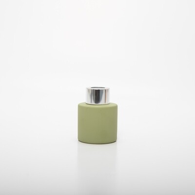 Parfumflesje zijdegroen met zilveren schroefdop - 50 ml