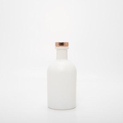 Luxe fles wit met rosé gouden dop- 250 ml