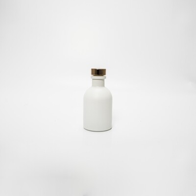 Luxe flesje wit met rosé gouden dop- 50 ml