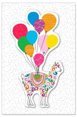 Card lama luchtballon