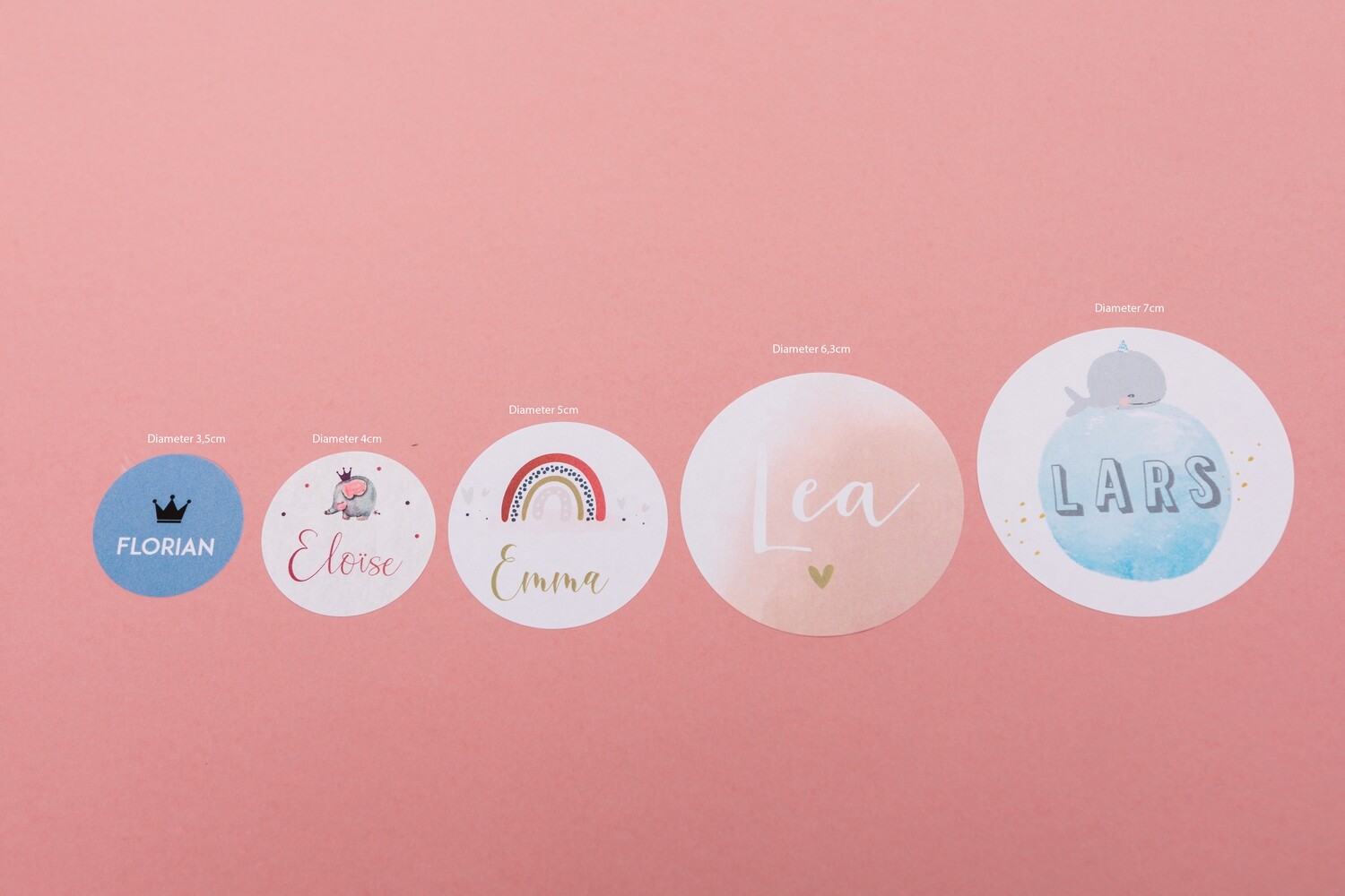 Stickervel 3cm - per vel (48/vel)