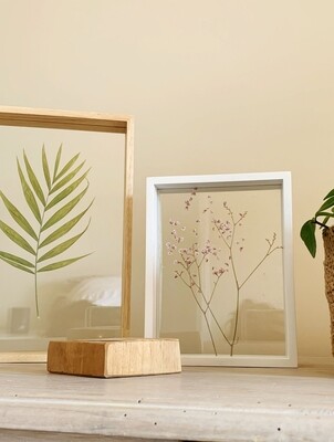 Glaskader in wit hout met zwevend foto effect 20x30