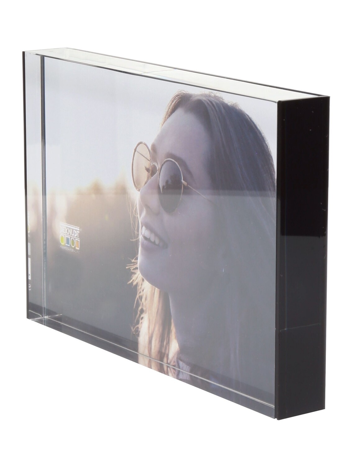 Blokkader transparant met zwarte rug