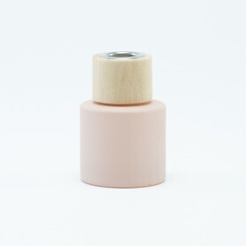 Parfumflesje cylinder blush houten dop - 50ml