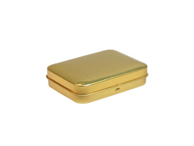 Goud blik doosje rechthoek (per 12)