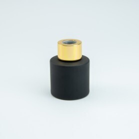 Parfumflesje zwart gouden dop