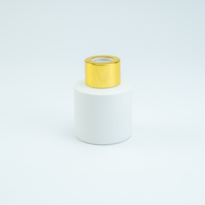 Parfumflesje wit gouden dop