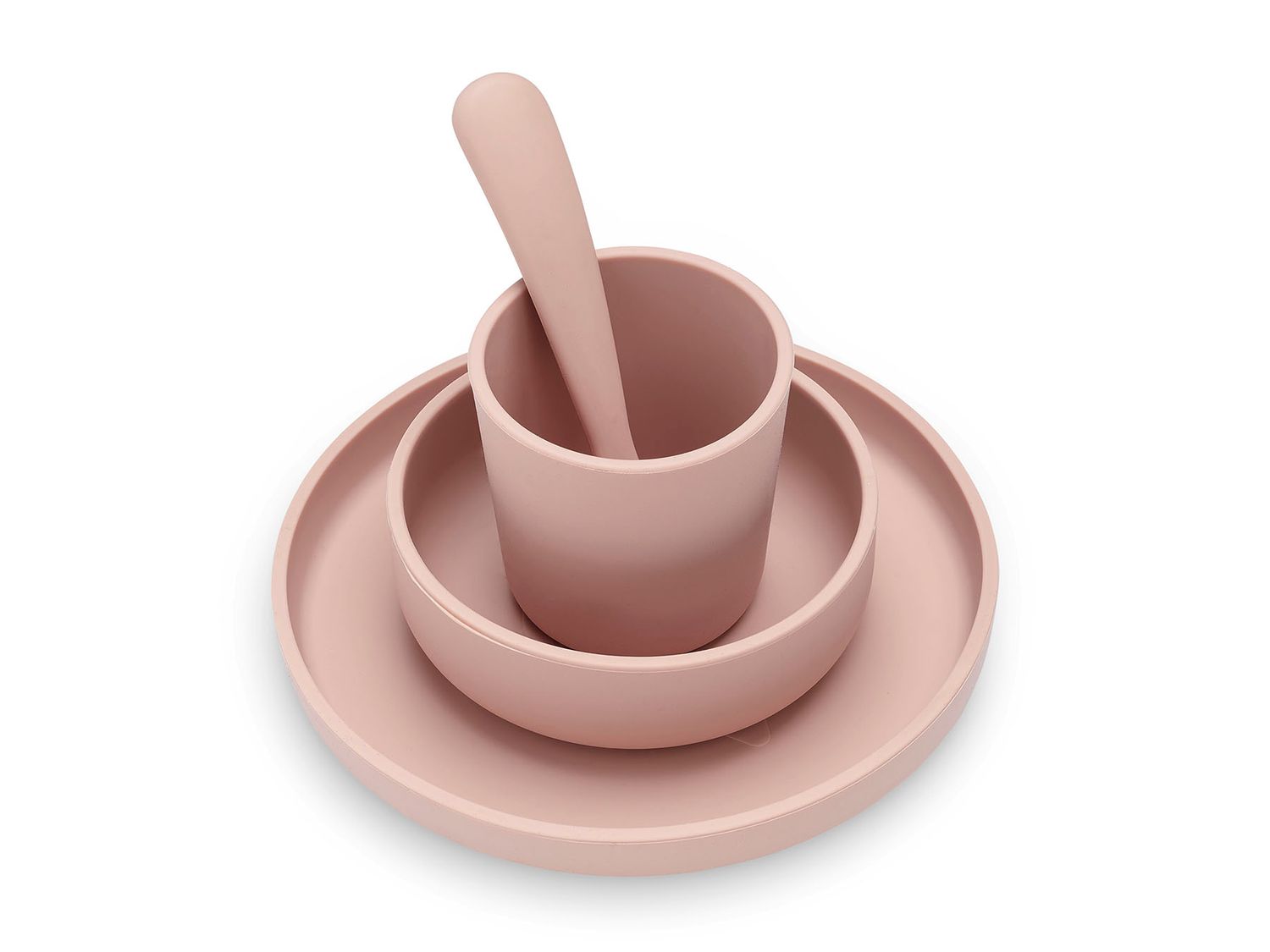 Siliconen servies - 4-delig - Pale Pink