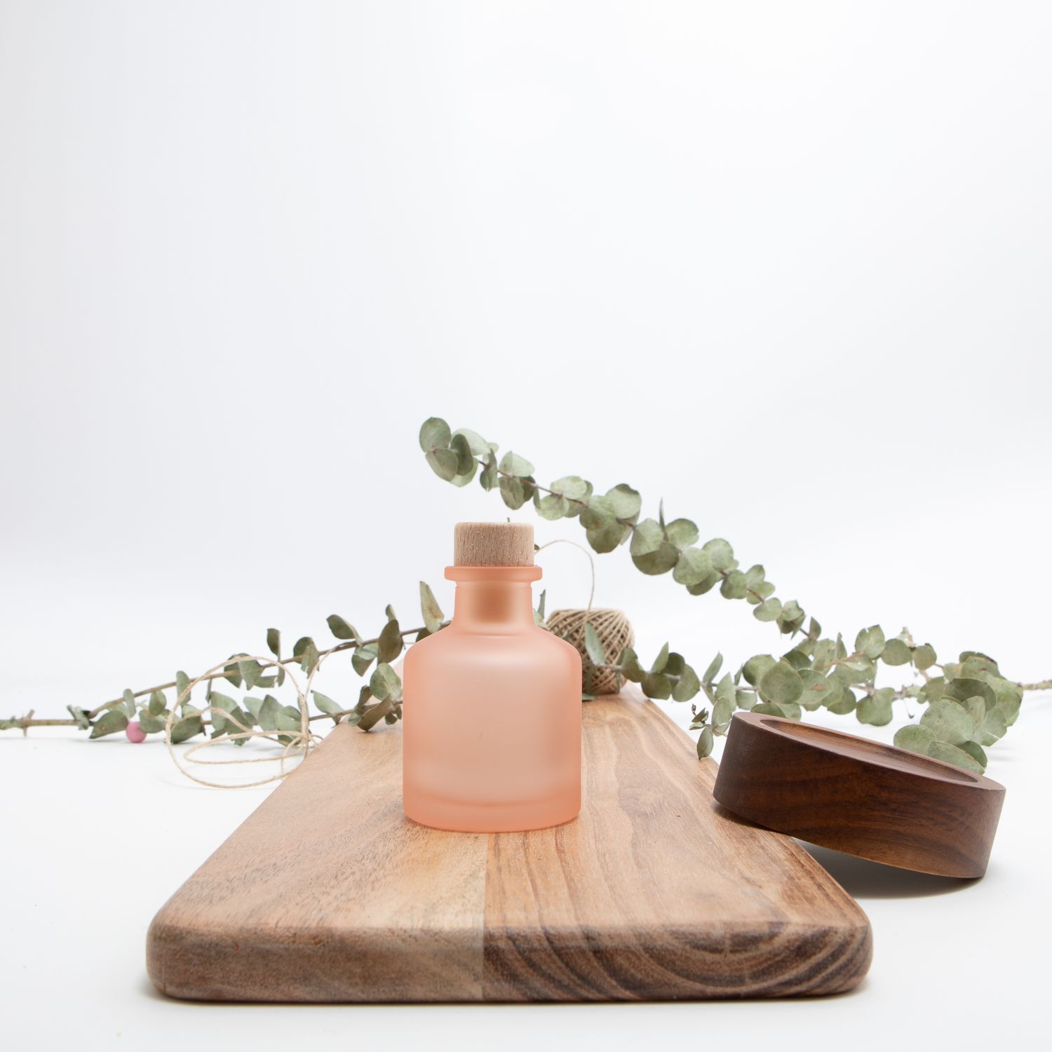 Geurflesje 50ml Met Houten Schroefdop - Frosted Blush