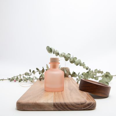 Geurflesje 50ml Met Houten Schroefdop - Frosted Blush