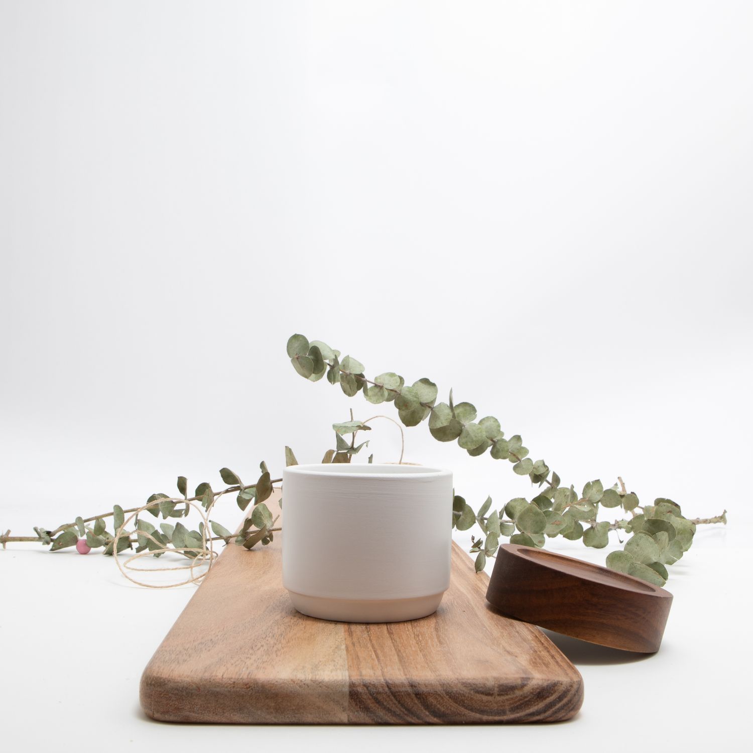 Bloempotje keramiek wit - D7/H6 cm