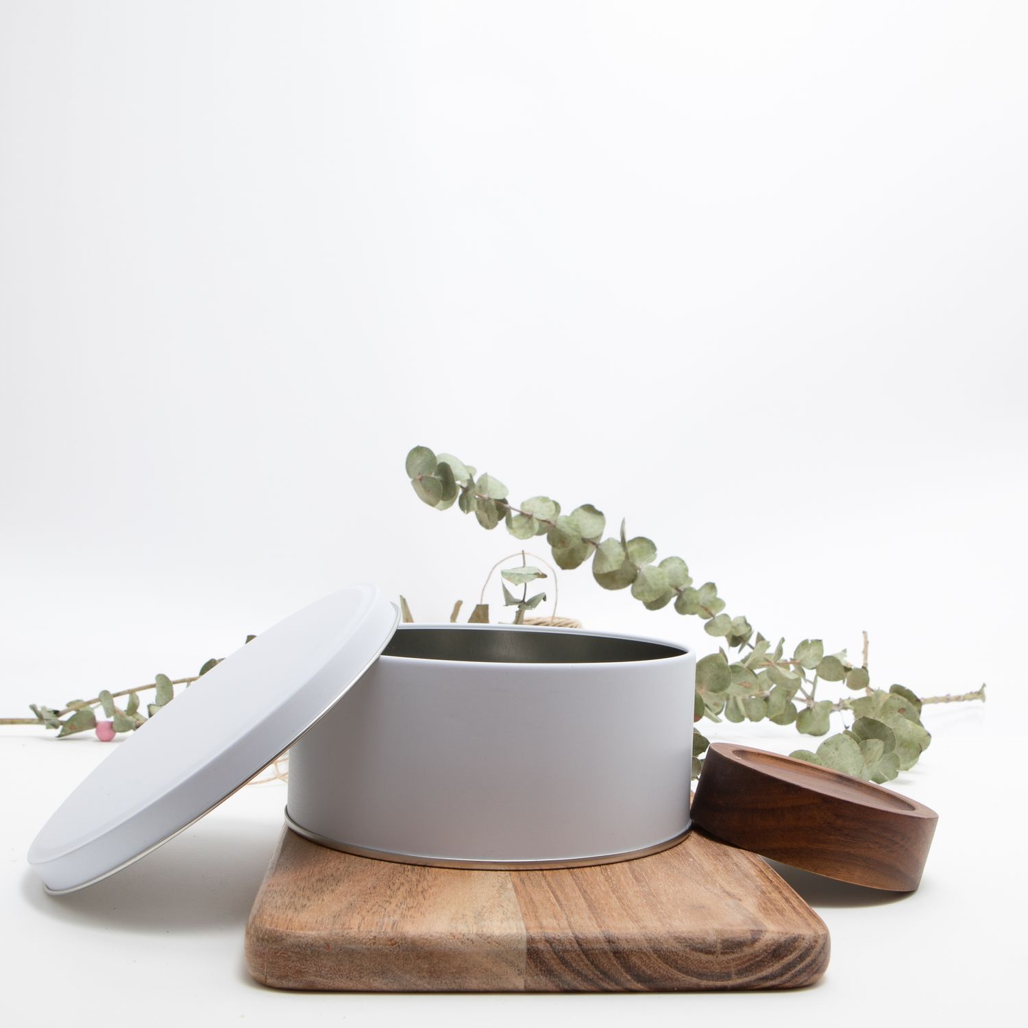 BEWAARDOOS WIT BLIK rond ø135 60H