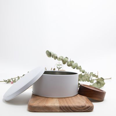 BEWAARDOOS WIT BLIK rond ø135 60H