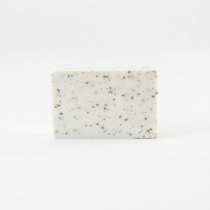 Zeepje wit gespikkeld 100g - 80x58x22 mm