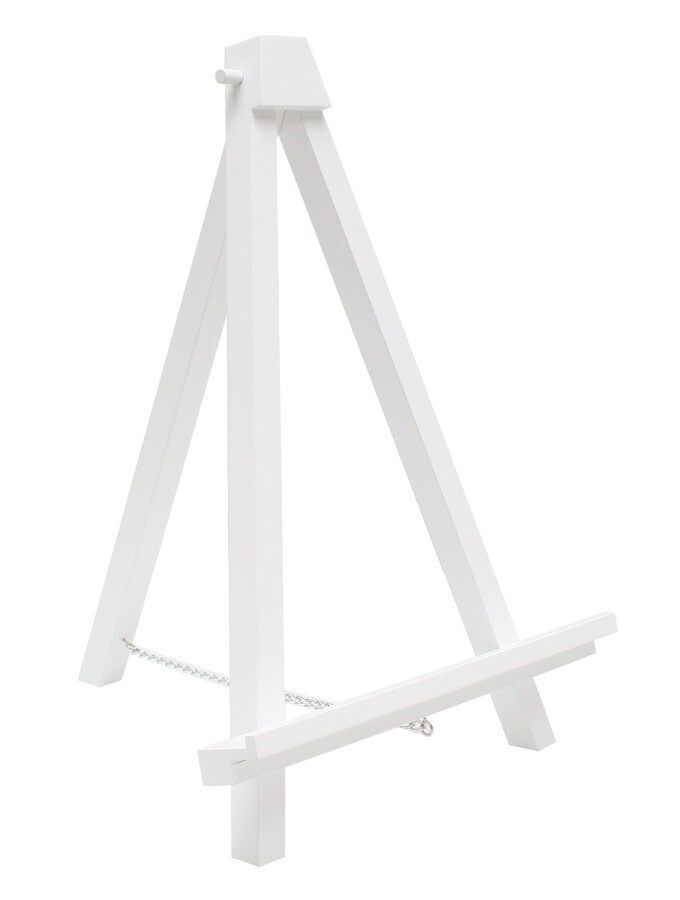 Houten schildersezel in wit (34cm)