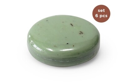 Zeep rond set/6 EUCALYPTUS scrub | 50 gr | Sage Pe