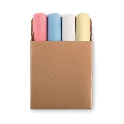 Stoepkrijt met vier kleuren