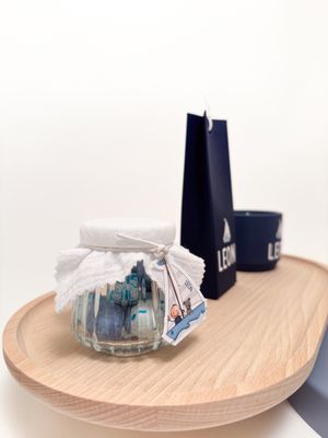 Geribbelde potje met kurk I 120 ml