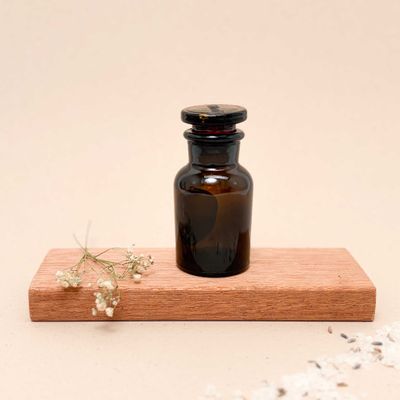 Glazen apotheekflesje - Bruin