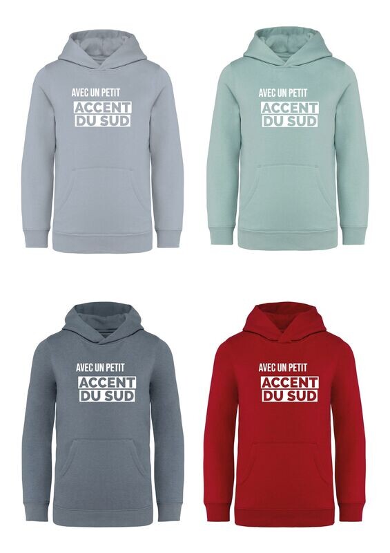 Sweat capuche enfant Sud (4 coloris)