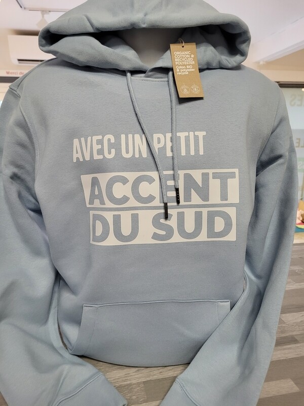Sweat-shirt à capuche Sud bleu