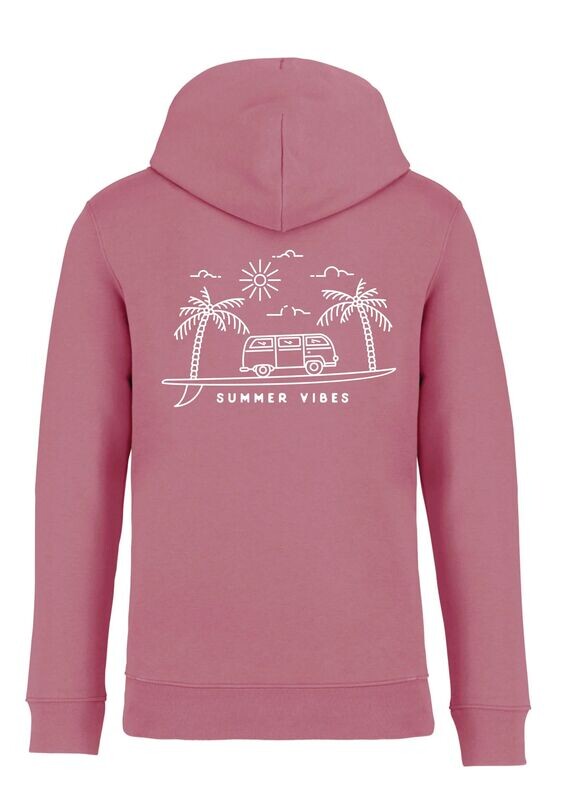 Sweat-shirt capuche antique rose Summer vibes
