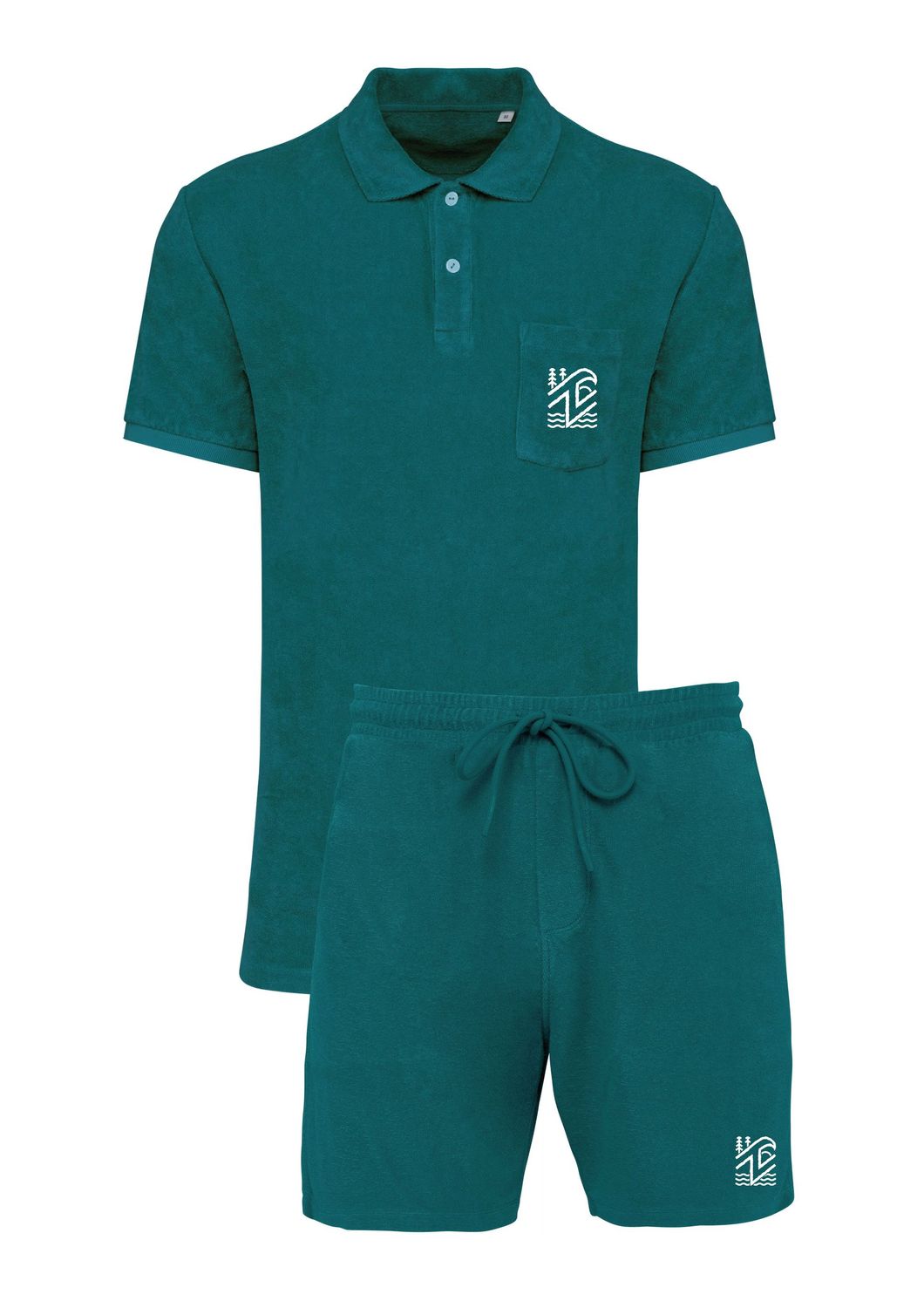 Ensemble polo et short en éponge