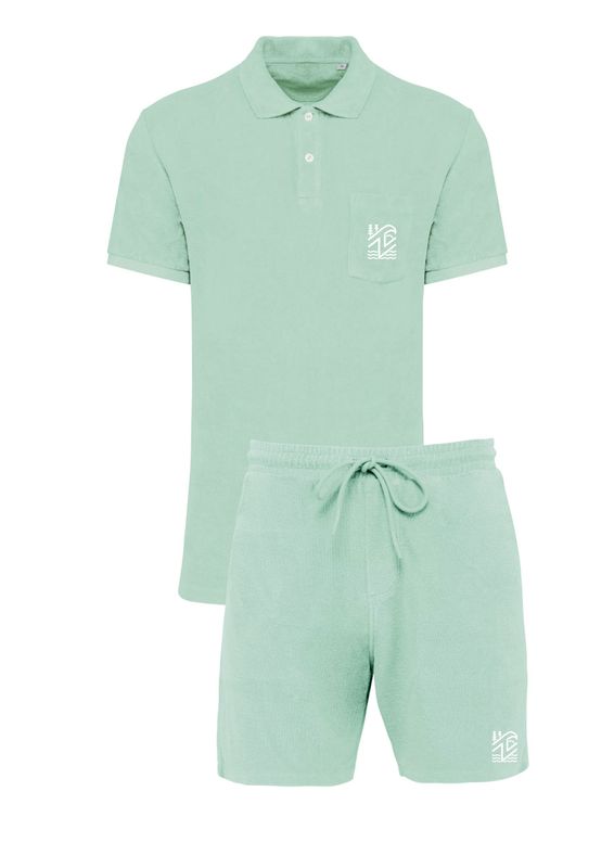 Ensemble polo et short en éponge