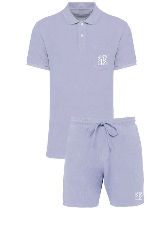 Ensemble polo et short en éponge