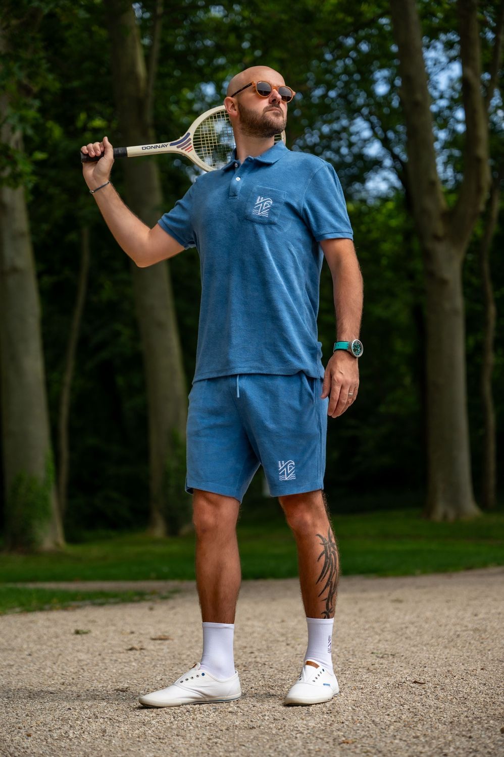 Ensemble polo et short en éponge
