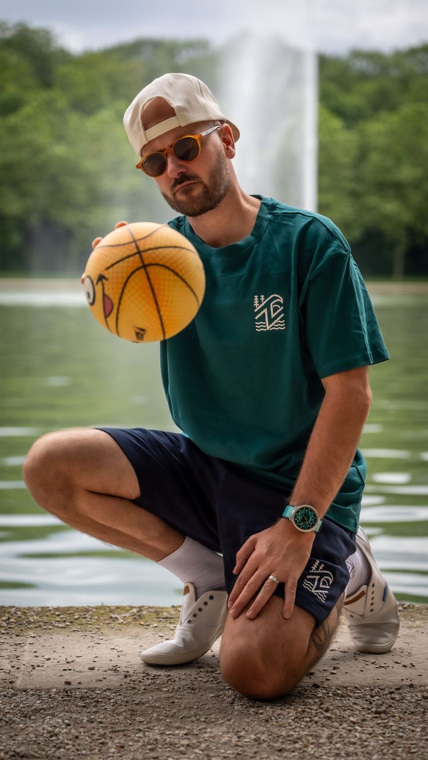Tee shirt bleu canard overzise
