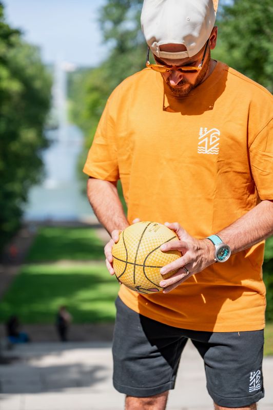 Tee shirt orange overzise
