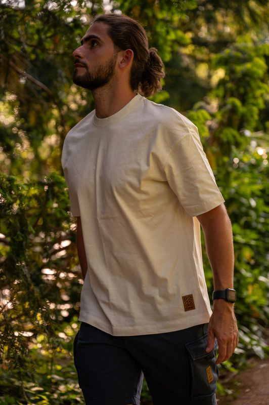 T-shirt unisexe oversize beige