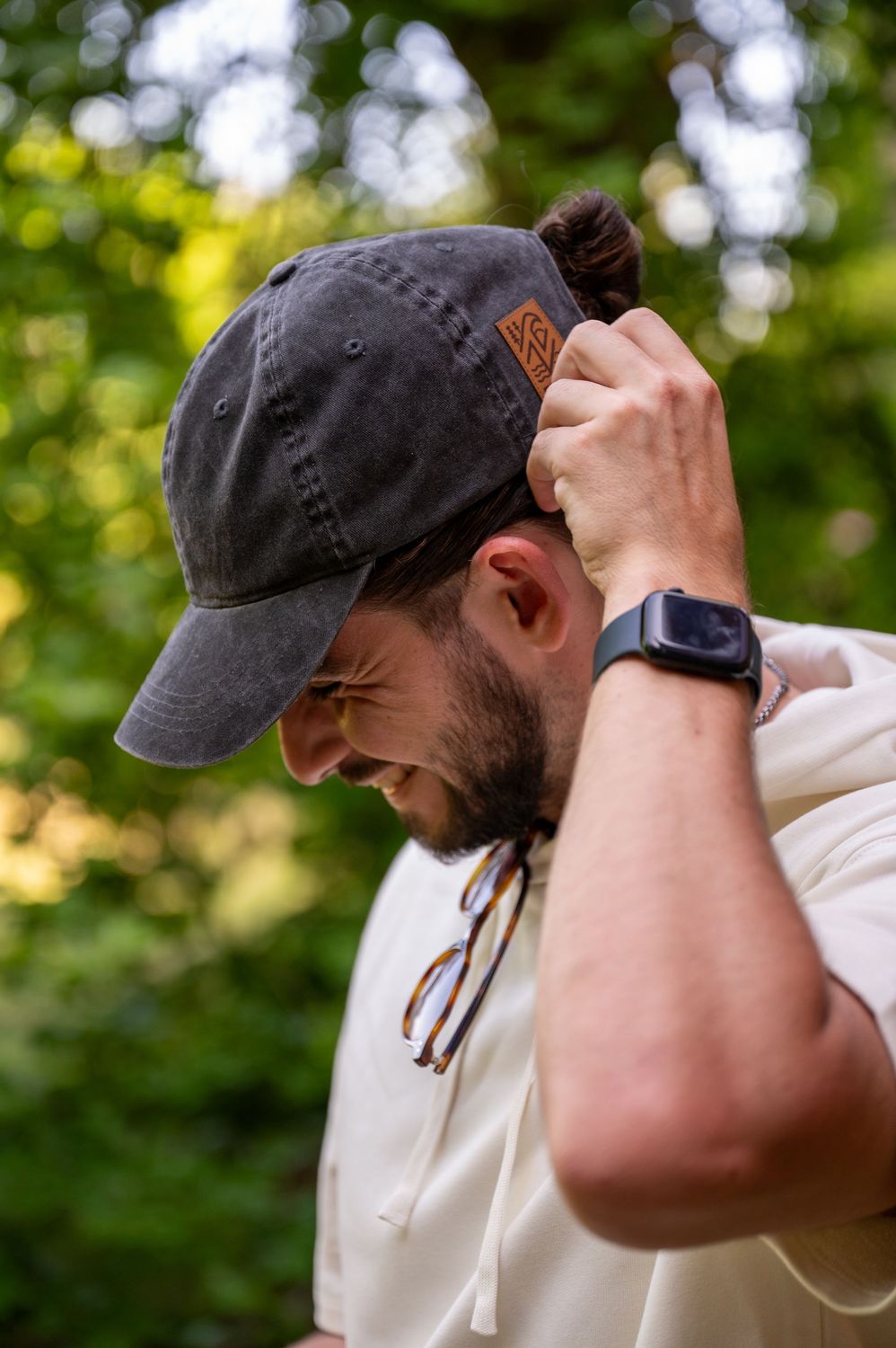 Casquette délavée noir
