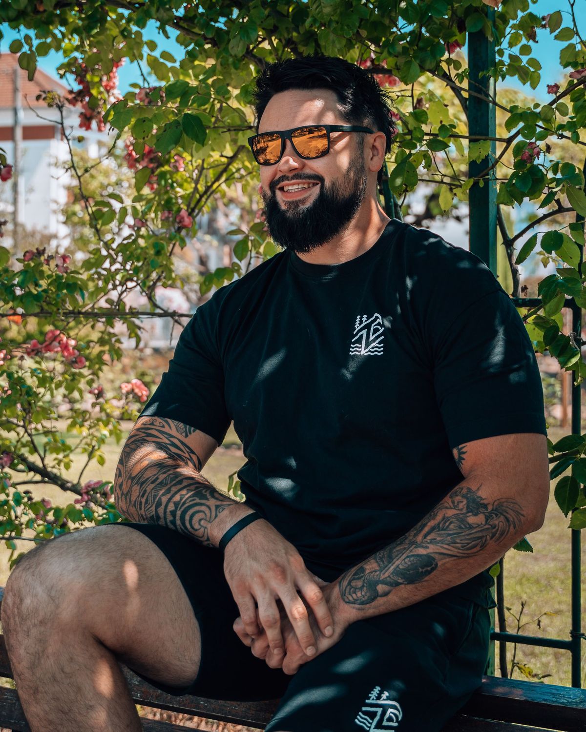 Tee shirt noir overzise