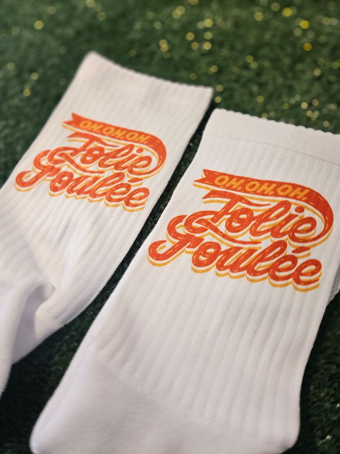 Chaussettes avec grip jolie foulées orange Chaussettes avec grip jolie foulées orange