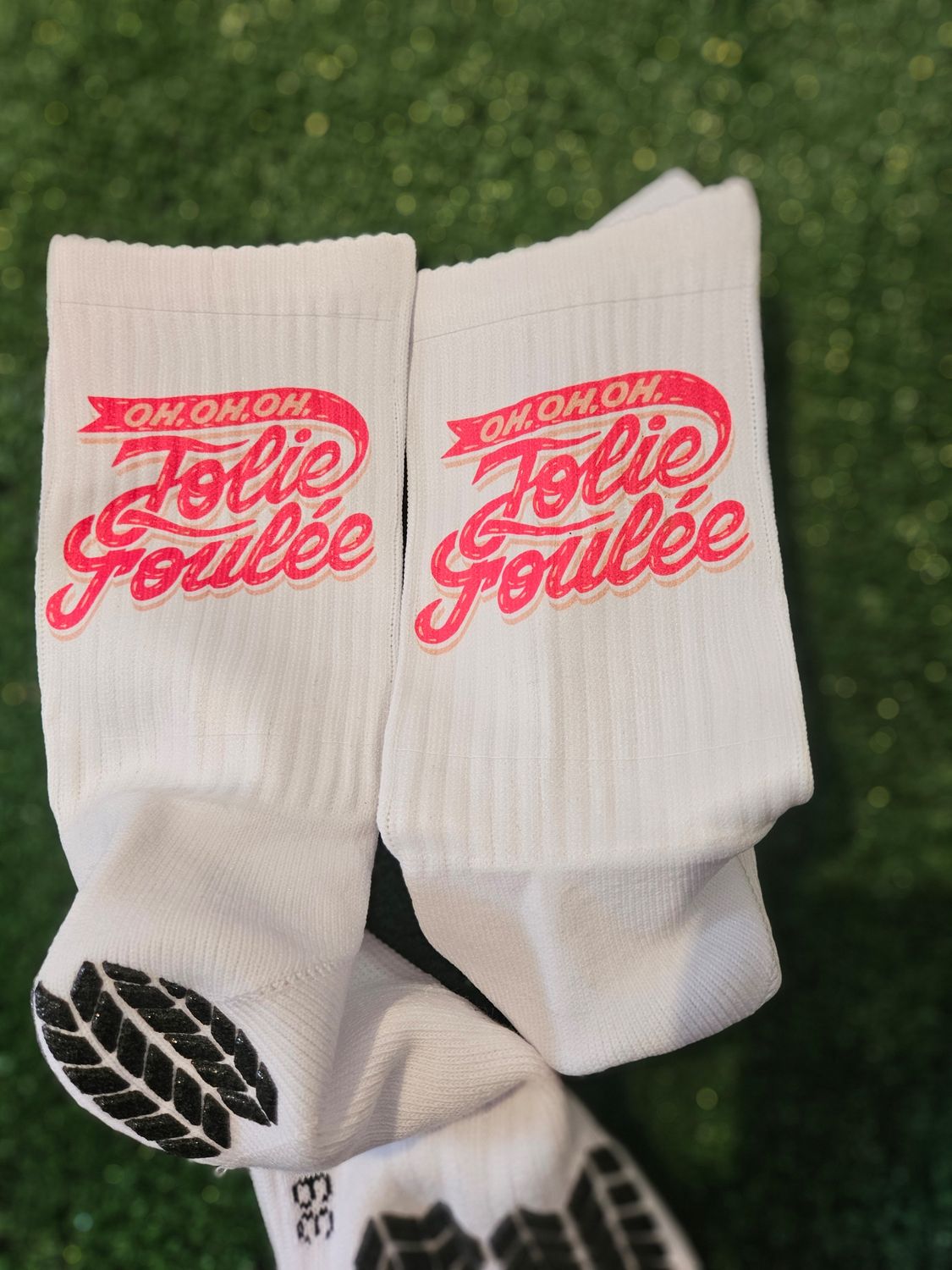 Chaussettes avec grip jolie foulées rose Chaussettes avec grip jolie foulées rose