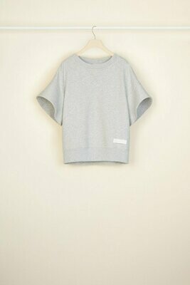 PATOU Abgestepptes Kurzarm-Sweatshirt aus Bio-Baumwolle PATOU Abgestepptes Kurzarm-Sweatshirt aus Bio-Baumwolle