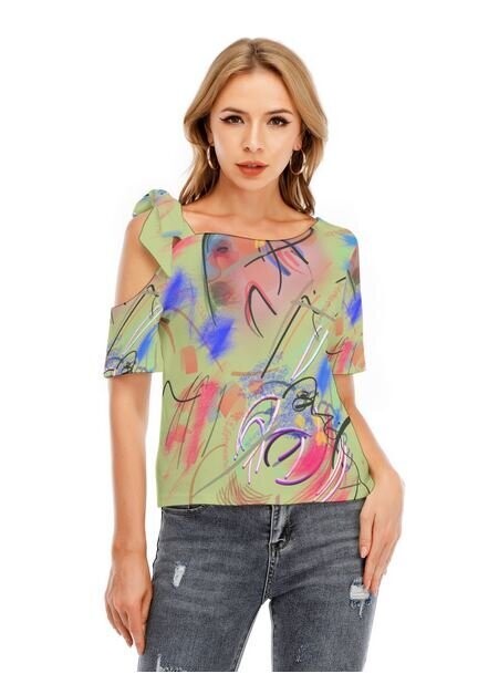 CHROMESTHESIA and MUSIC Cold Shoulder Tee Shirt
