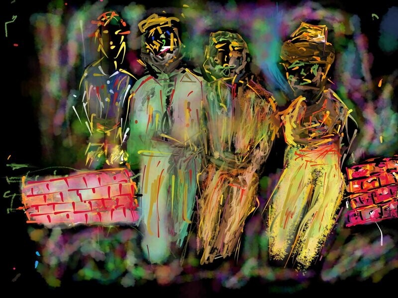 COOL NIGHT OUT
IMPASTO PRINT