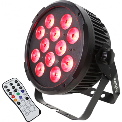 DMX-BESTUURDE LED PAR CAN MET 12X 12W RGBWA-UV LED’S 6-IN-1
