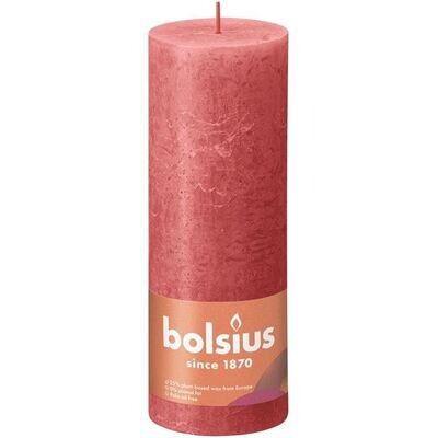 Bolsius stompkaars rustiek blossom pink 19x6.8cm 1 stuk