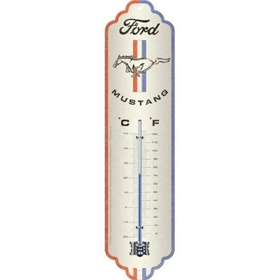 THERMOMETER FORD MUSTANG HORSE&STRIPES