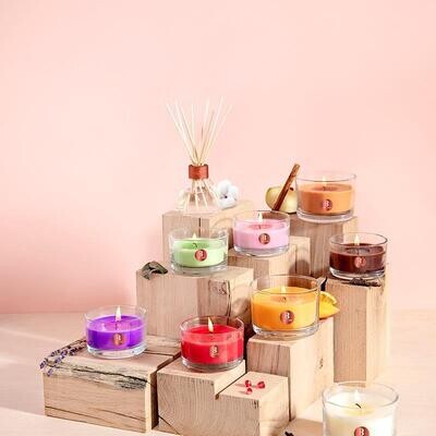 Scented candles, wax melts and fragrance sticks