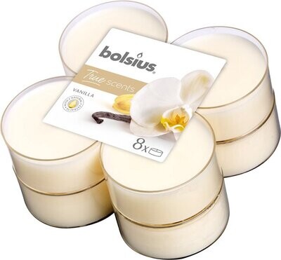 Bolsius bougie parfumée True Scents Vanille 4.5cm 8stuks